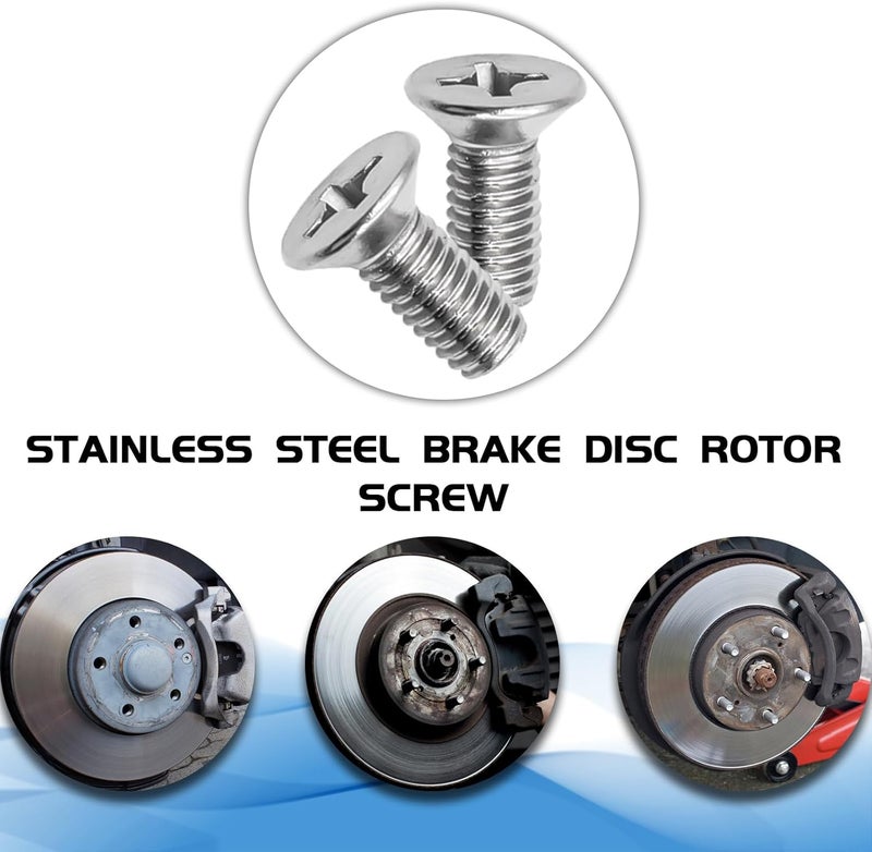 Hirificing 4PCS Rotor Screws Brake Rotor Retaining Screw, Brake Disc Rotor Screws 93600-06014-0H- for Front and Rear for Honda, Acura, Hyundai, Kia Models, Stainless Steel Retaining Hardware Bolts - Image 4